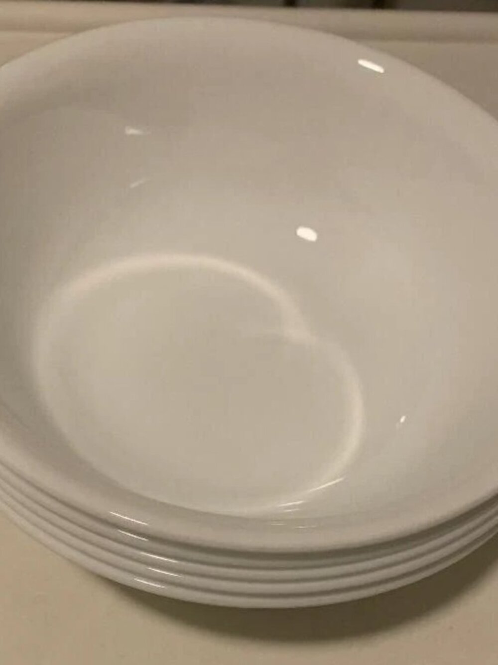 5 Corelle Winter Frost White Pattern 6-1/4" Cereal Soup Bowls REPLACEMENTS